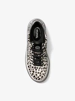 Ténis com plataforma em pelo de bezerro com estampado de leopardo Hayes | Michael Kors [PT]