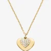 [to be translated to pt_PT] Precious Metal-Plated Sterling Silver Pavé Heart Necklace | Michael Kors [PT]