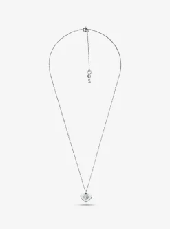 [to be translated to pt_PT] Precious Metal-Plated Sterling Silver Pavé Heart Necklace | Michael Kors [PT]