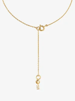 [to be translated to pt_PT] Precious Metal-Plated Sterling Silver Pavé Heart Necklace | Michael Kors [PT]