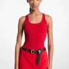 Top de alças canelado com decote em U | Michael Kors [PT]