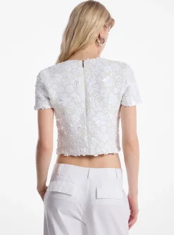 Top em neopreno adornado floral | Michael Kors [PT]