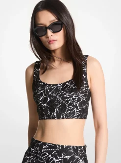 Top estilo bralette com renda com palmeiras | Michael Kors [PT]