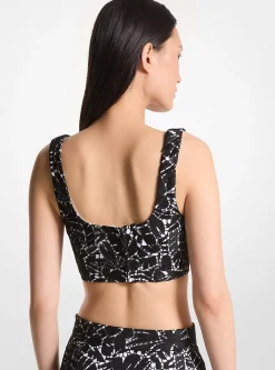 Top estilo bralette com renda com palmeiras | Michael Kors [PT]