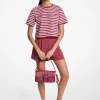 T-shirt curta em algodão com logótipo às riscas | Michael Kors [PT]