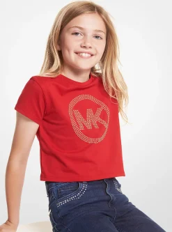 T-shirt em algodão com logótipo com tachas | Michael Kors [PT]