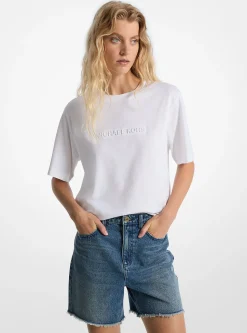 T-shirt em algodão com logótipo em relevo | Michael Kors [PT]