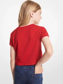 T-shirt em algodão com logótipo com tachas | Michael Kors [PT]