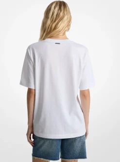 T-shirt em algodão com logótipo em relevo | Michael Kors [PT]