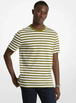 T-shirt em algodão pima às riscas | Michael Kors [PT]