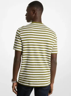 T-shirt em algodão pima às riscas | Michael Kors [PT]