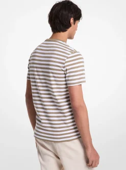 T-shirt em algodão às riscas | Michael Kors [PT]