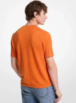 T-shirt em linho e algodão | Michael Kors [PT]