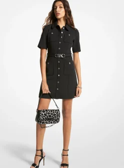 Vestido camiseiro com cinto de crepe elástico | Michael Kors [PT]
