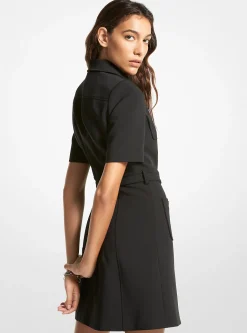 Vestido camiseiro com cinto de crepe elástico | Michael Kors [PT]