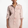 Vestido camiseiro mini em ganga tingida | Michael Kors [PT]