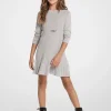 Vestido camisola em malha metalizada plissada | Michael Kors [PT]