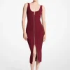 Vestido com fecho de correr em malha elástica canelada | Michael Kors [PT]