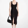 Vestido com fecho de correr em malha elástica canelada | Michael Kors [PT]