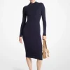 Vestido com meia gola em mistura de lã elástica | Michael Kors [PT]