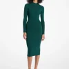 Vestido com meia gola em mistura de lã elástica | Michael Kors [PT]
