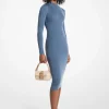 Vestido com meia gola em mistura de lã elástica | Michael Kors [PT]