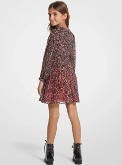 Vestido com padrão de leopardo metalizado | Michael Kors [PT]