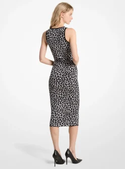 Vestido de malha com leopardo em jaquard | Michael Kors [PT]