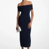 Vestido de ombros descobertos em malha elástica | Michael Kors [PT]