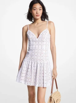 Vestido em algodão com ilhós | Michael Kors [PT]