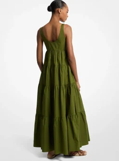 Vestido em camadas em algodão elástico | Michael Kors [PT]