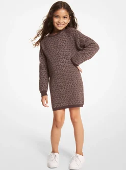 Vestido em malha com logótipo metalizado | Michael Kors [PT]