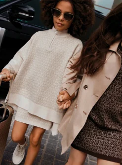 Vestido em malha com logótipo metalizado | Michael Kors [PT]