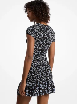 Vestido em malha mate elástica com estampado floral | Michael Kors [PT]