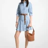 Vestido em popelina de algodão elástico com estampado de zebra | Michael Kors [PT]