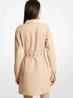 Vestido funcional de sarja em mistura de algodão | Michael Kors [PT]