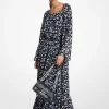 Vestido maxi com cinto em georgette floral | Michael Kors [PT]