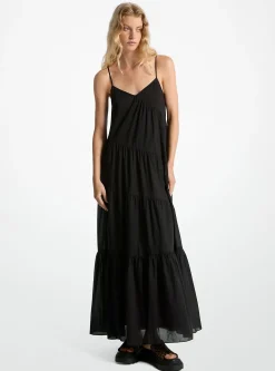 Vestido maxi em camadas em algodão | Michael Kors [PT]