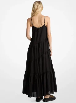 Vestido maxi em camadas em algodão | Michael Kors [PT]