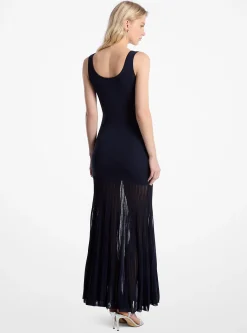 Vestido maxi em mistura de viscose elástica transparente | Michael Kors [PT]