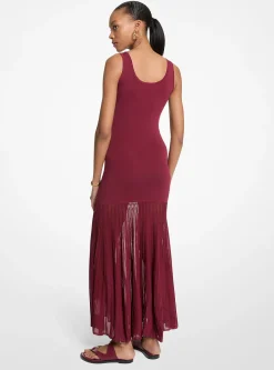Vestido maxi em mistura de viscose elástica transparente | Michael Kors [PT]