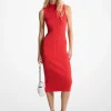 Vestido midi com meia-gola canelado | Michael Kors [PT]