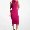 Vestido midi com meia-gola canelado | Michael Kors [PT]