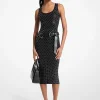 Vestido midi em mistura de viscose com tachas | Michael Kors [PT]