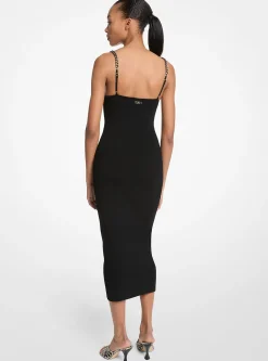 Vestido midi em mistura de viscose adornados | Michael Kors [PT]