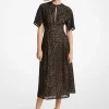Vestido midi em renda entrançada Leopard | Michael Kors [PT]