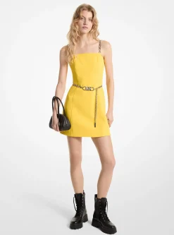 Vestido mini com cinto em crepe elástico | Michael Kors [PT]