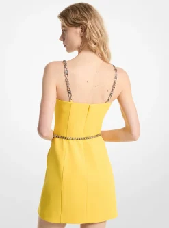 Vestido mini com cinto em crepe elástico | Michael Kors [PT]