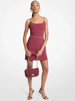 Vestido mini com corpete e cinto e alças de corrente | Michael Kors [PT]
