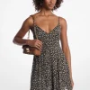 Vestido mini em georgette estampado com floral e tachas | Michael Kors [PT]